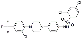 2,4-Cichloro-N-(4-(4-(3-chloro-5-(trifluoromethyl)-2-pyridinyl)piperazino)phenyl)benzenesulfonamide Struktur