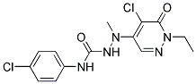 2-(5-Chloro-1-ethyl-6-oxo-1,6-dihydro-4-pyridazinyl)-N-(4-chlorophenyl)-2-methyl-1-hydrazinecarboxamide Struktur