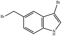 3-bromo-5-(bromomethyl)-1H-indole Struktur