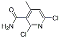 2,6-DICHLORO-4-METHYLPYRIDINE-3-CARBOXAMIDE Struktur