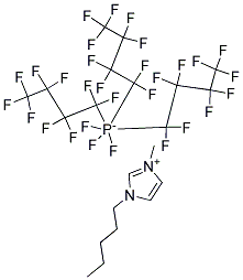 1-PENTYL-3-METHYLIMIDAZOLIUM TRIS(NONAFLUOROBUTYL)TRIFLUOROPHOSPHATE Struktur