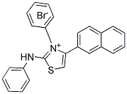 2-ANILINO-4-(2-NAPHTHYL)-3-PHENYL-1,3-THIAZOL-3-IUM BROMIDE, TECH Struktur