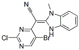 2-(5-BROMO-2-CHLOROPYRIMIDIN-4-YL)-2-(1-METHYL-2,3-DIHYDRO-1H-BENZO[D]IMIDA ZOL-2-YLIDEN)ACETONITRILE Struktur