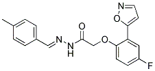 2-(4-FLUORO-2-ISOXAZOL-5-YLPHENOXY)-N'-[(1E)-(4-METHYLPHENYL)METHYLENE]ACETOHYDRAZIDE Struktur