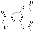 2-BROMO-3',5'-DIACETYLOXYACETPHENONE Struktur