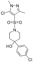 1-[(5-CHLORO-1,3-DIMETHYL-1H-PYRAZOL-4-YL)SULPHONYL]-4-(4-CHLOROPHENYL)PIPERIDIN-4-OL Struktur