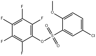 2,3,4,5,6-PENTAFLUOROPHENYL 5-CHLORO-2-METHOXYBENZENESULPHONATE Struktur