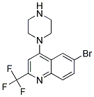 1-[6-BROMO-2-(TRIFLUOROMETHYL)QUINOL-4-YL]PIPERAZIN Struktur