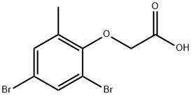 2-(2,4-DIBROMO-6-METHYLPHENOXY)ACETIC ACID Struktur