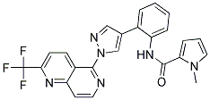 1-METHYL-N-(2-(1-[2-(TRIFLUOROMETHYL)-1,6-NAPHTHYRIDIN-5-YL]-1H-PYRAZOL-4-YL)PHENYL)-1H-PYRROLE-2-CARBOXAMIDE Struktur