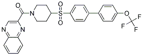 2-[(4-([4'-(TRIFLUOROMETHOXY)BIPHENYL-4-YL]SULFONYL)PIPERIDIN-1-YL)CARBONYL]QUINOXALINE