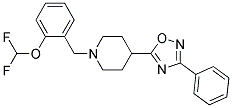 1-[2-(DIFLUOROMETHOXY)BENZYL]-4-(3-PHENYL-1,2,4-OXADIAZOL-5-YL)PIPERIDINE Struktur