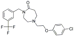 1-[2-(4-CHLOROPHENOXY)ETHYL]-4-[3-(TRIFLUOROMETHYL)BENZYL]-1,4-DIAZEPAN-5-ONE Struktur