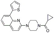 2-[4-(CYCLOPROPYLCARBONYL)PIPERAZIN-1-YL]-8-(2-THIENYL)QUINOLINE Struktur