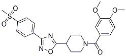 1-(3,4-DIMETHOXYBENZOYL)-4-(3-[4-(METHYLSULFONYL)PHENYL]-1,2,4-OXADIAZOL-5-YL)PIPERIDINE Struktur