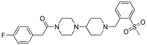 1-[(4-FLUOROPHENYL)ACETYL]-4-(1-[2-(METHYLSULFONYL)BENZYL]PIPERIDIN-4-YL)PIPERAZINE Struktur