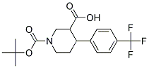 1-(TERT-BUTOXYCARBONYL)-4-(4-(TRIFLUOROMETHYL)PHENYL)PIPERIDINE-3-CARBOXYLIC ACID Struktur