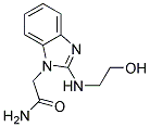 2-(2-[(2-HYDROXYETHYL)AMINO]-1H-BENZIMIDAZOL-1-YL)ACETAMIDE Struktur