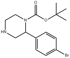 2-(4-BROMO-PHENYL)-PIPERAZINE-1-CARBOXYLIC ACID TERT-BUTYL ESTER Struktur