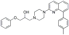 1-(4-[8-(4-METHYLPHENYL)QUINOLIN-2-YL]PIPERAZIN-1-YL)-3-PHENOXYPROPAN-2-OL Struktur