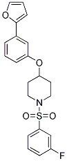 1-[(3-FLUOROPHENYL)SULFONYL]-4-[3-(2-FURYL)PHENOXY]PIPERIDINE Struktur