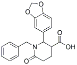 2-(1,3-BENZODIOXOL-5-YL)-1-BENZYL-6-OXO-3-PIPERIDINECARBOXYLIC ACID Struktur