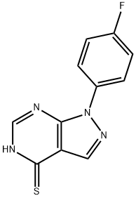 1-(4-FLUOROPHENYL)-1H-PYRAZOLO[3,4-D]PYRIMIDINE-4-THIOL Struktur