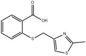 2-[[(2-METHYL-1,3-THIAZOL-4-YL)METHYL]THIO]BENZOIC ACID Struktur