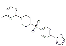 2-(4-([4-(2-FURYL)PHENYL]SULFONYL)PIPERIDIN-1-YL)-4,6-DIMETHYLPYRIMIDINE Struktur