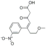 2-Methoxyethyl-3-nitrobenzyliden acetoacetate Struktur