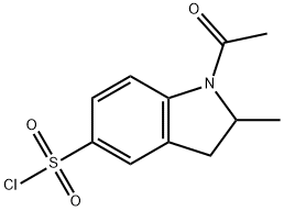 1-Acetyl-2-methylindoline-5-sulphonyl chloride Struktur