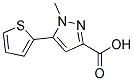 1-methyl-5-(2-thienyl)-1H-pyrazole-3-carboxylic acid Struktur