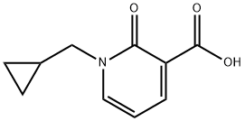 1-(cyclopropylmethyl)-2-oxo-1,2-dihydropyridine-3-carboxylic acid Struktur