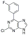 2-chloro-6-(3-fluorophenyl)-9H-purine Struktur