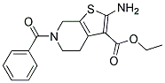 2-AMINO-6-BENZOYL-4,5,6,7-TETRAHYDRO-THIENO[2,3-C]PYRIDINE-3-CARBOXYLIC ACID ETHYL ESTER Struktur