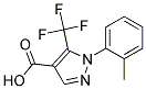 1-o-Tolyl-5-trifluoromethyl-1H-pyrazole-4-carboxylicacid Struktur