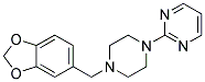 2[4-(1,3-BENZODIOXOL-5-YLMETHYL)-1-PIPERAZINYL-]PYRIMIDINE Struktur