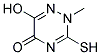 2,5-DIHYDRO-6-HYDROXY-2-METHYL-3-MERCAPTO-5-OXO-1,2,4-TRIAZINE Struktur