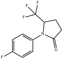 1-(4-FLUORO-PHENYL)-5-TRIFLUOROMETHYL-PYRROLIDIN-2-ONE Struktur