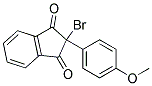 2-BROMO-2-(4-METHOXYPHENYL)INDANE-1,3-DIONE, TECH Struktur