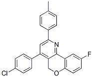 1-(4-CHLORO-PHENYL)-6-FLUORO-3-P-TOLYL-10H-9-OXA-4-AZA-PHENANTHRENE Struktur