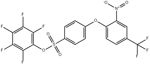 2,3,4,5,6-PENTAFLUOROPHENYL 4-[2-NITRO-4-(TRIFLUOROMETHYL)PHENOXY]BENZENESULPHONATE Struktur