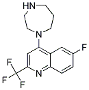 1-[6-FLUORO-2-(TRIFLUOROMETHYL)QUINOL-4-YL]HOMOPIPERAZIN Struktur