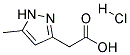 2-(5-METHYL-1H-PYRAZOL-3-YL)ACETIC ACID HYDROCHLORIDE Struktur