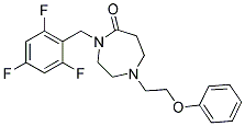 1-(2-PHENOXYETHYL)-4-(2,4,6-TRIFLUOROBENZYL)-1,4-DIAZEPAN-5-ONE Struktur