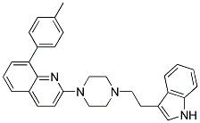 2-(4-[2-(1H-INDOL-3-YL)ETHYL]PIPERAZIN-1-YL)-8-(4-METHYLPHENYL)QUINOLINE Struktur