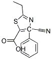 2-ETHYL-4-(4-CYANO)PHENYL THIAZOLE-5-CARBOXYLIC ACID Struktur