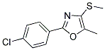 2-(4-CHLORO-PHENYL)-5-METHYL-4-METHYLSULFANYL-OXAZOLE Struktur