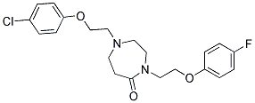 1-[2-(4-CHLOROPHENOXY)ETHYL]-4-[2-(4-FLUOROPHENOXY)ETHYL]-1,4-DIAZEPAN-5-ONE Struktur