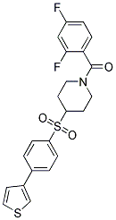 1-(2,4-DIFLUOROBENZOYL)-4-([4-(3-THIENYL)PHENYL]SULFONYL)PIPERIDINE Struktur